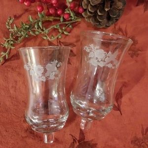 Home Interiors & Gifts Glass Hummingbird Votives-2